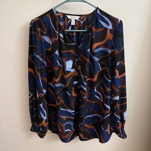 Multi pattern blouse